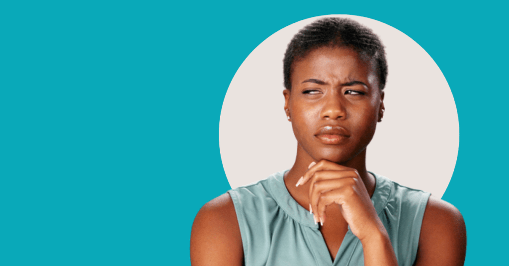 lady looking suspicious